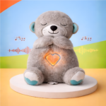KidKart India Breathing Teddy Bear Plush Toy for Kids – Musical Stuffed Animal with Light, Sound & Realistic Breathing Motion