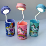 KidKart India Unicorn-Themed 2-in-1 LED Desk Lamp with Pen Holder for Kids | Cute Study Table Lamp - Image 2