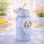 KidKart India Hot & Cold Straw Sipper Water Bottle For Toddlers Kids, And Adults With Strap. - Image 5