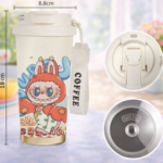 KidKart India Exactor Hot Selling Labubu Cartoon Random Color Printed Leakproof Insulated Travel Flask Stainless Steel Tumbler  (520 ml) - Image 5