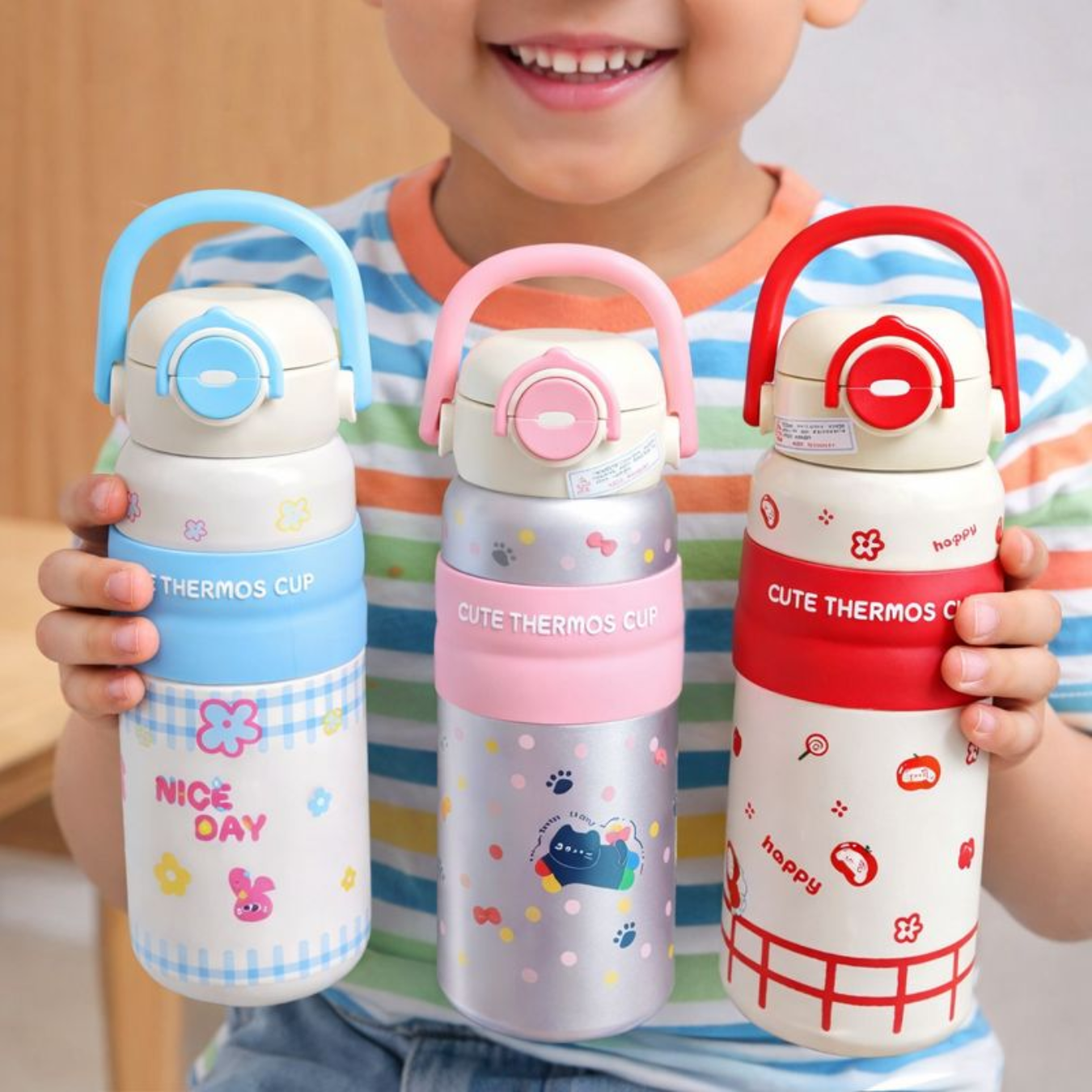 Untitled design (57) Kidkart India Kids Water Bottle with Handle – Cute Design(BPA-Free, Leak-Proof) - Image 1