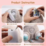 KidKart India Breathing Teddy Bear Plush Toy for Kids – Musical Stuffed Animal with Light, Sound & Realistic Breathing Motion - Image 4