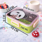 KidKart India Stupefying Panda Cartoon Printed Stainless Steel Container Lunch Box 1 Containers Stainless Steel School Lunch Box - Image 2
