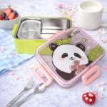 KidKart India Stupefying Panda Cartoon Printed Stainless Steel Container Lunch Box 1 Containers Stainless Steel School Lunch Box - Image 5