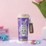 KidKart India Exactor Hot Selling Labubu Cartoon Random Color Printed Leakproof Insulated Travel Flask Stainless Steel Tumbler  (520 ml) - Image 2