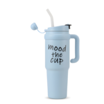Mood The Cup Insulated Water Bottle | Stainless Steel Tumbler with Handle and Straw | Double Insulated Cup 100% Leak Proof for Office & Gym