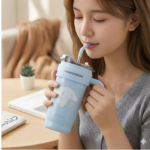 Stainless Steel Tumbler with Straw | Leakproof Wide Mouth | Hot and Cold for Gym, Office, Sport, Travel, Home - Image 2